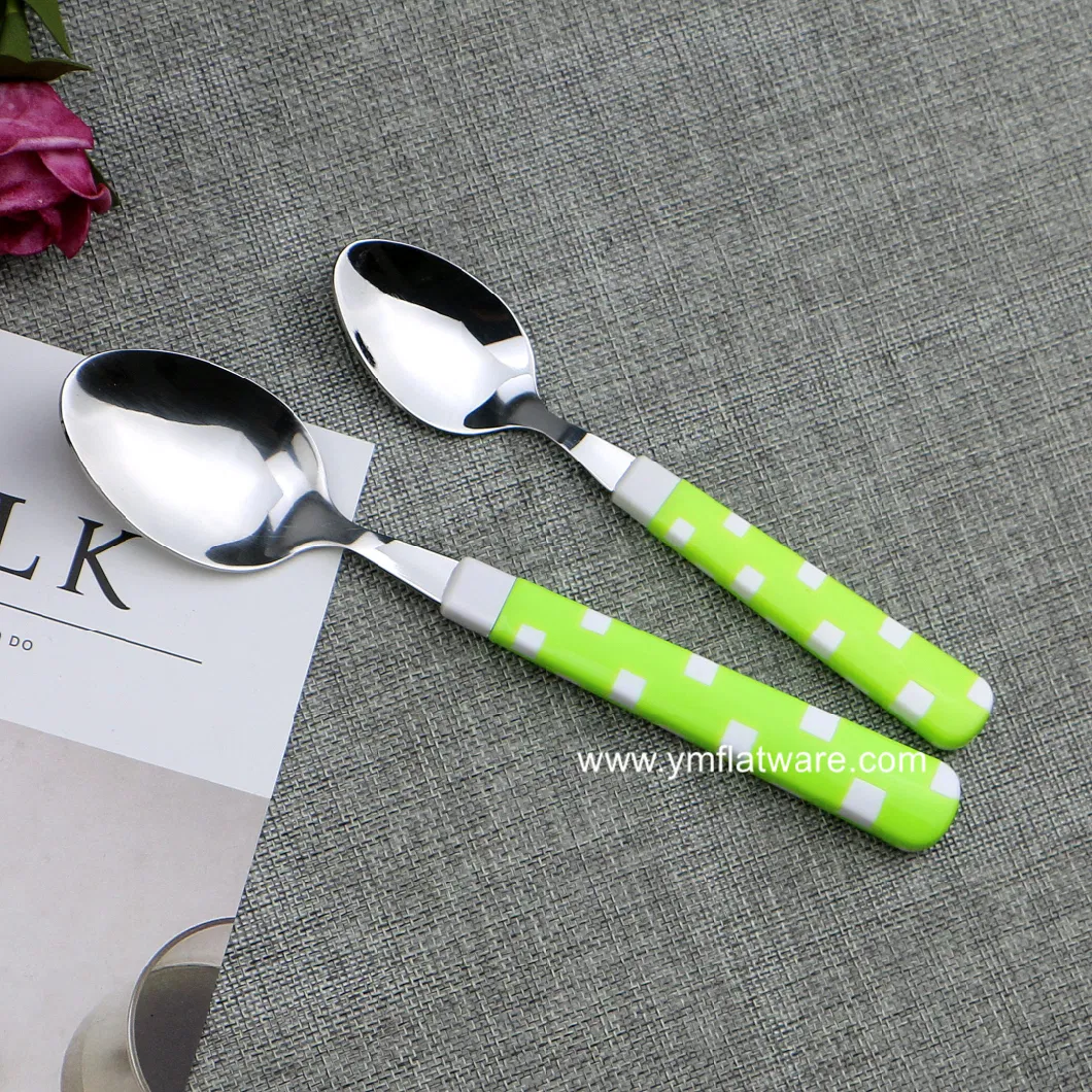 Manufacturer Plastic Handle Stainless Steel Cutlery