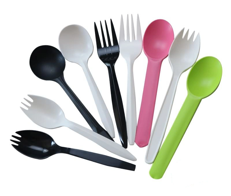 Disposable OEM PP/PS/PLA Flatware Cutlery Sets Flight Plastic Spoon Fork and Knife Kit Plastic Cutlery Packaging