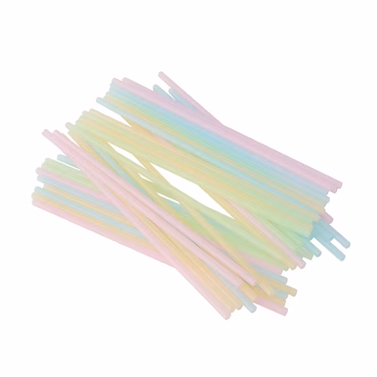 Cannucce monouso compostabili in PLA, confezionate singolarmente, biodegradabili