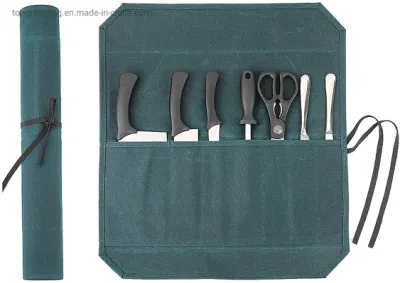 Valigetta portautensili portatile personalizzata di alta qualità per posate da chef, borsa di tela, coltello arrotolato